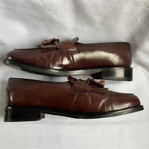 Nunn Bush Dress Flex Tassel Loafers Slip on Brown Leather - Picture 8 of 10